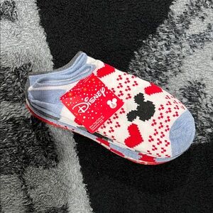 Disney Mickey Mouse Red and White Patterned Socks